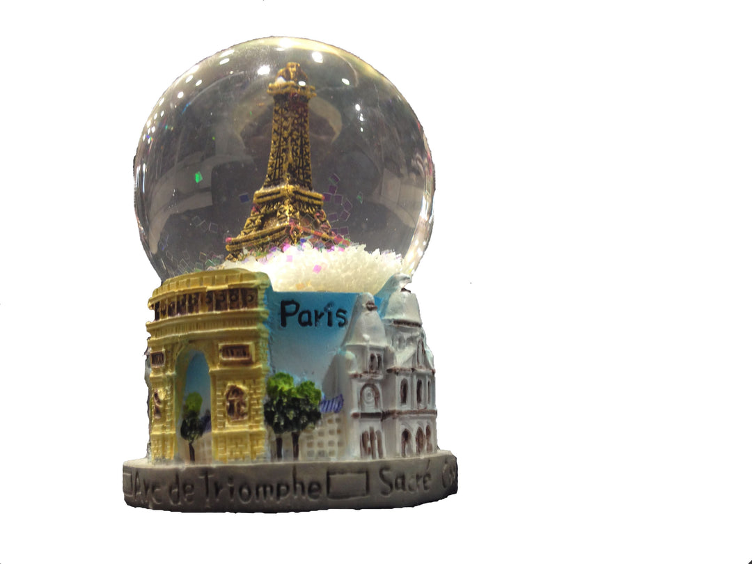 Boule de neige tour Eiffel & monuments parisiens | Souvenir Paris