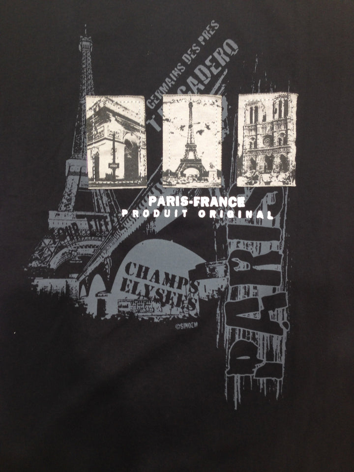 T-shirt Monument de Paris France original Noir