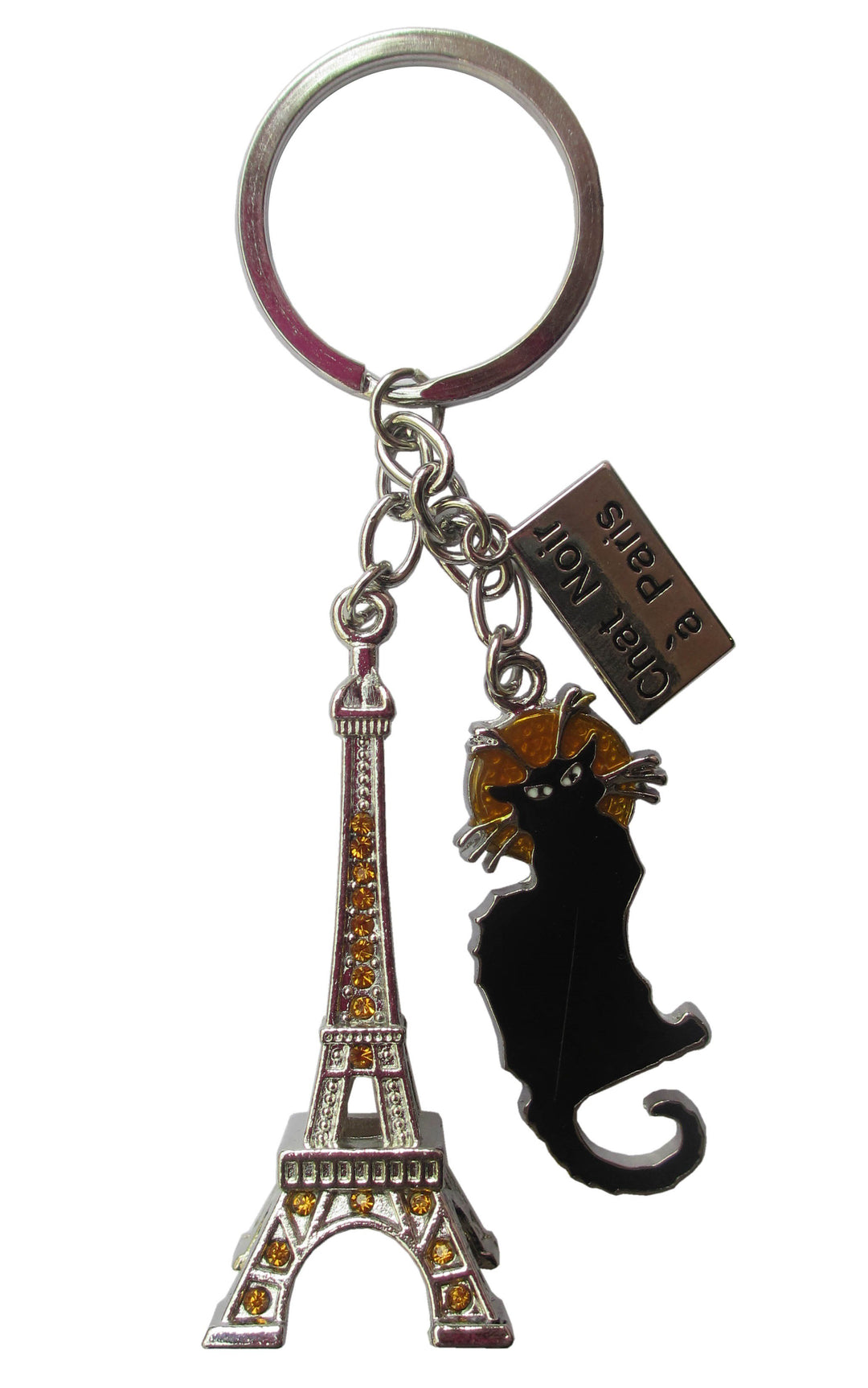 Porte-clés Tour Eiffel Le chat noir
