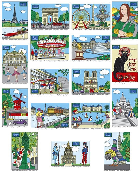 Coloriage souvenir de Paris