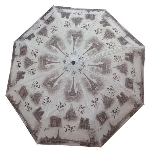 Parapluie souvenir de paris noir et blanc