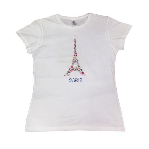 Tee Shirt Tour Eiffel Paris multicouleur