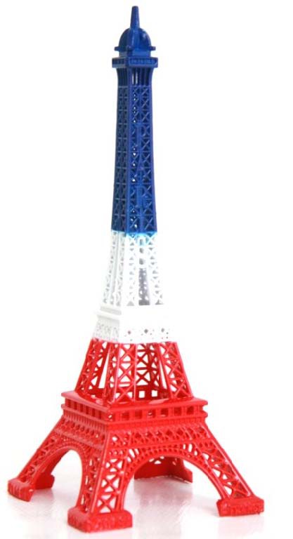 Tour Eiffel peinte Bleu Blanc Rouge