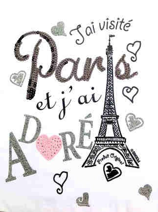 Tee shirt Paris Tour Eiffel j ai adoré