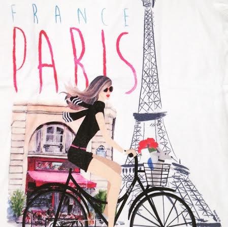 Tee shirt Mademoiselle à vélo