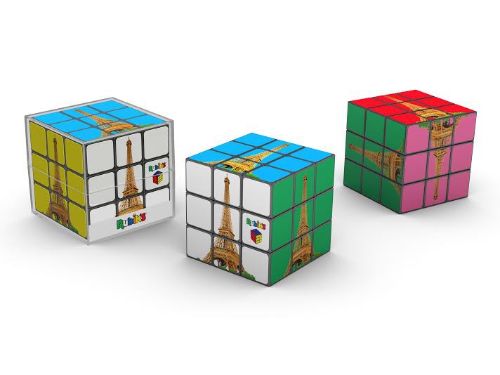 Rubik's cube original  Tour Eiffel en couleur 