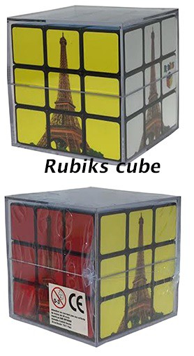 Rubik's cube original  Tour Eiffel en couleur 