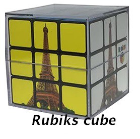 Rubik's cube original  Tour Eiffel en couleur 