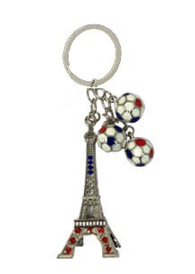 Porte clés tour Eiffel 3 ballon de football