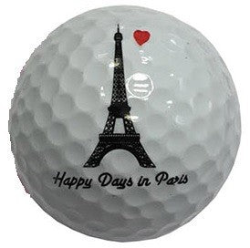 3 balles de golf Tour Eiffel Tricolor