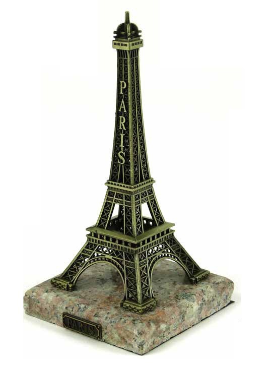 Tour Eiffel métal sur marbre 