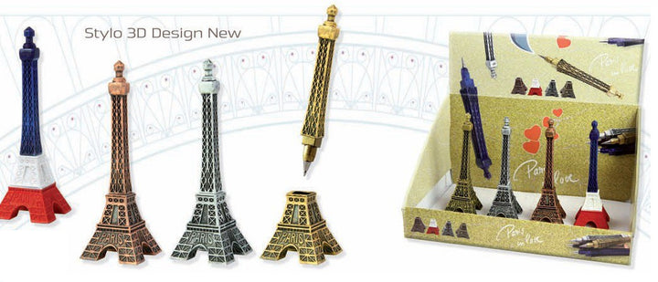 Stylo Tour Eiffel bleu blanc rouge 
