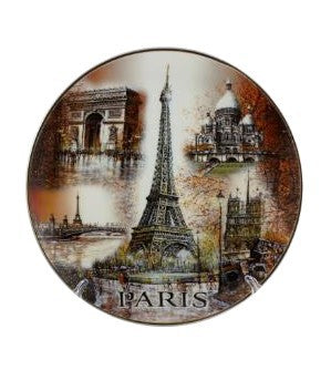 Assiette marron monuments Paris
