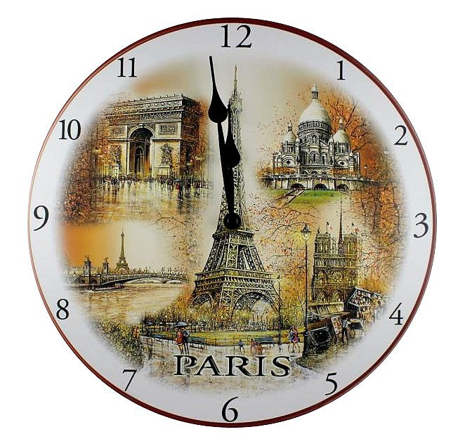 Horloge 5 Monuments souvenirs de Paris