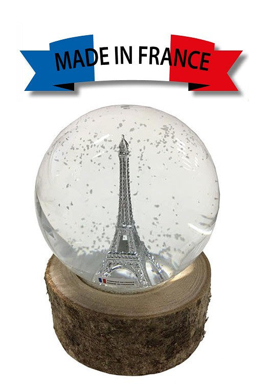 Boule de neige Tour Eiffel en bois naturel 