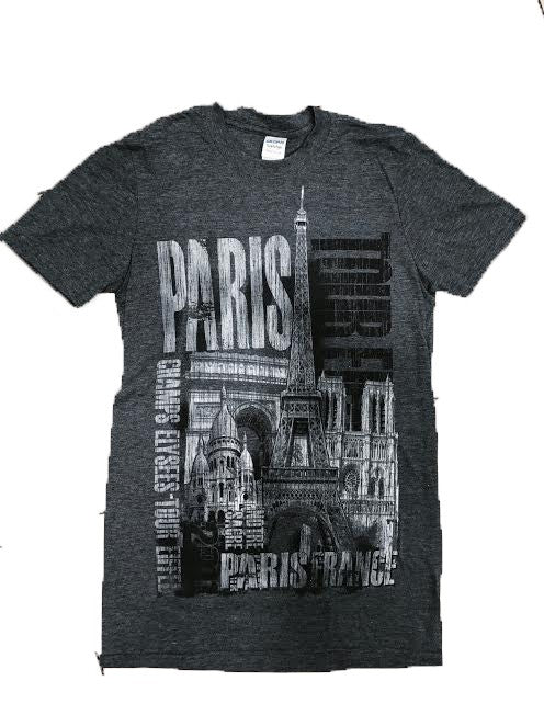 Tee shirt Paris Tour Eiffel monuments fashion