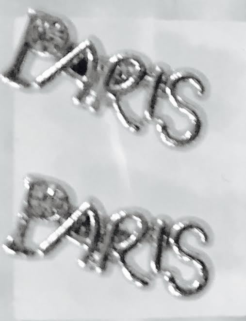 Boucle d'oreille Paris argenté
