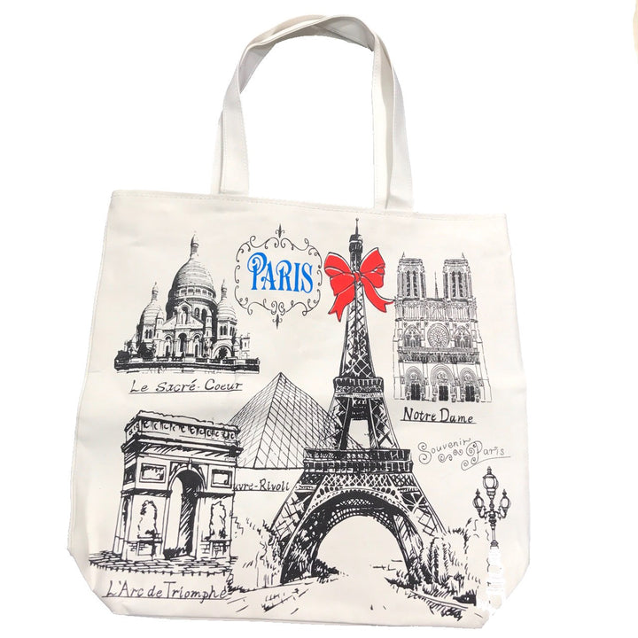 Sac Tour Eiffel ruban rouge et monument de Paris