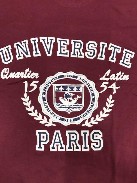 Tee shirt université Paris bordeaux