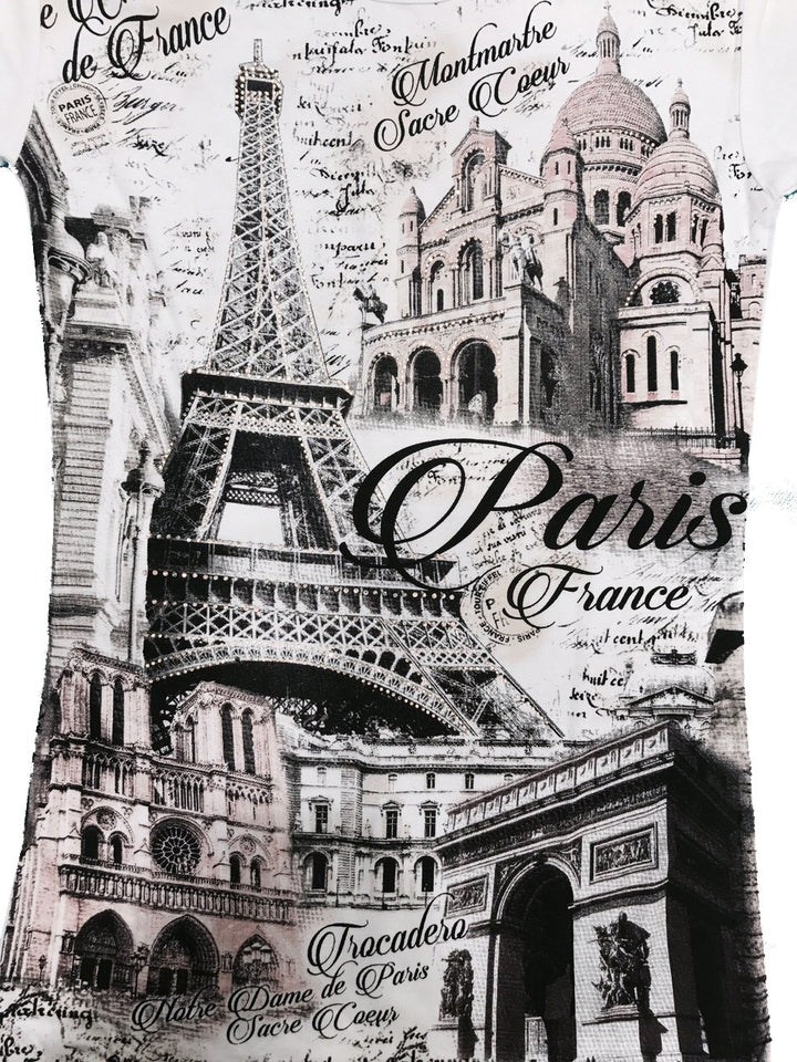 Tee shirt souvenirs Tour Eiffel Paris "Le Charme de France"
