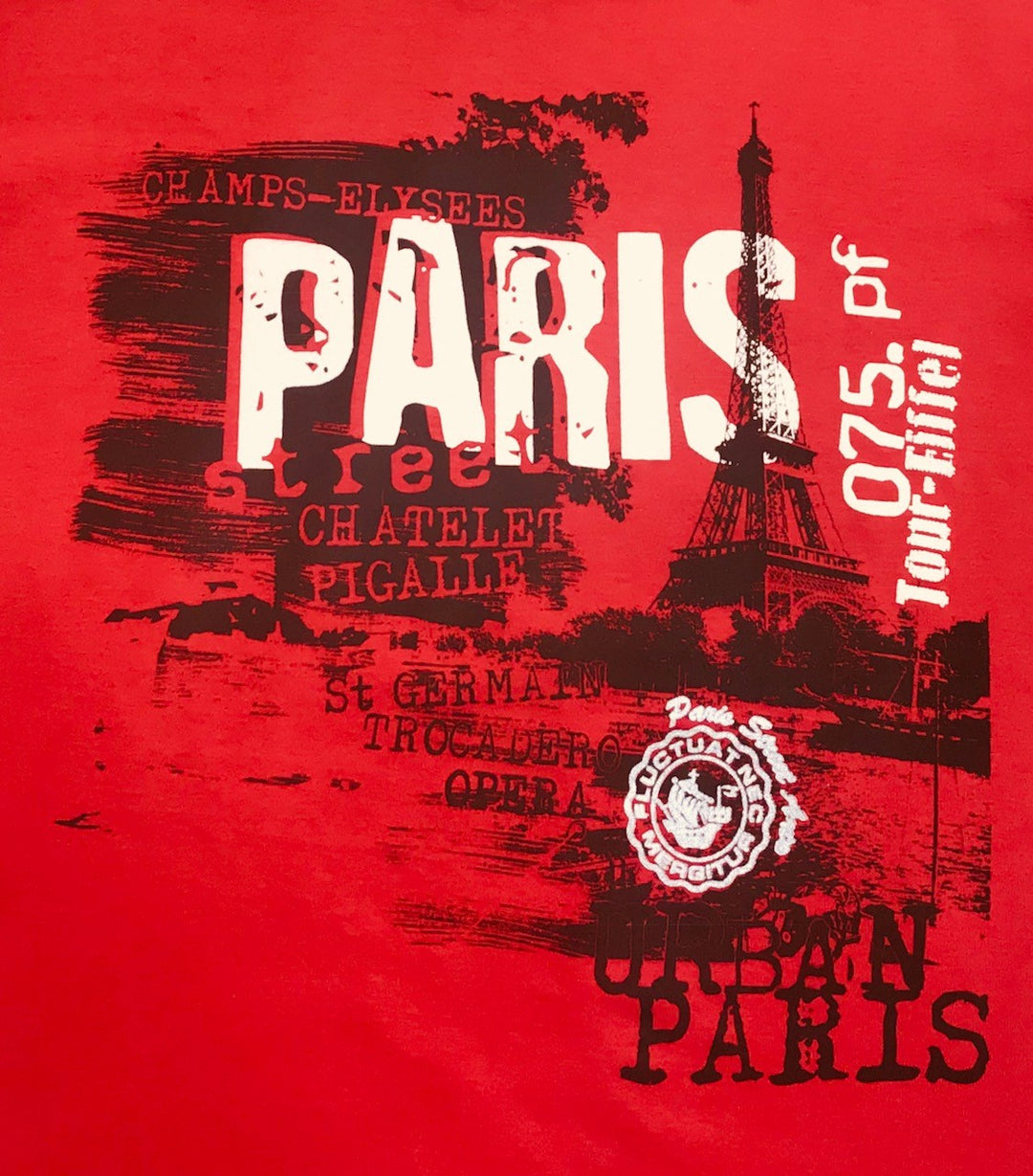 Tee shirt Tour Eiffel 75 France rouge