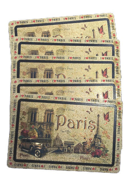 Jeu de cartes dorées Paris