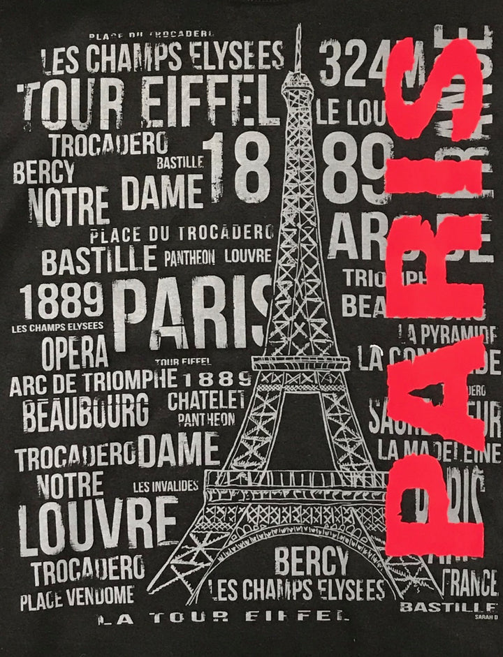 Tee shirt Tour Eiffel Paris rouge