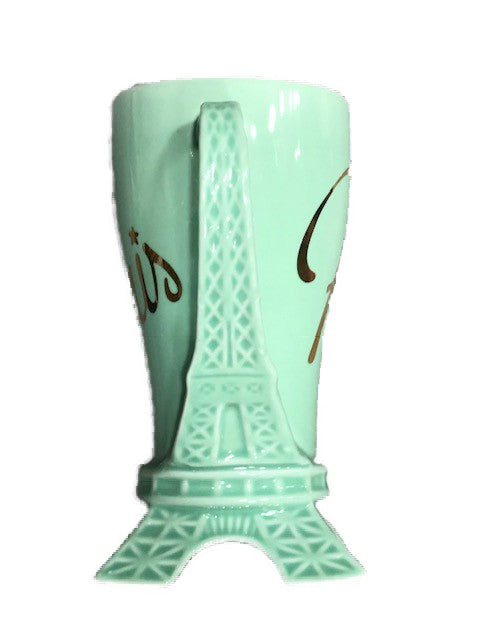 Mug Paris Tour Eiffel vert anis