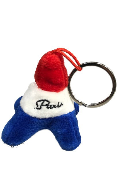 Porte clés Tour Eiffel Peluche tricolore