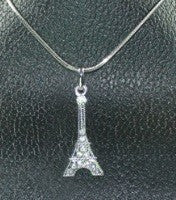 Collier Tour Eiffel strass argentés