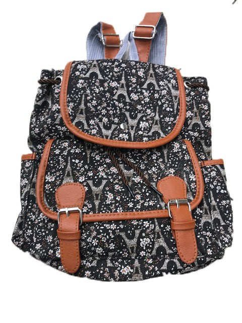 Sac a dos Tour Eiffel Fleurs