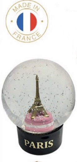 Boule de neige macaron Tour Eiffel Paris
