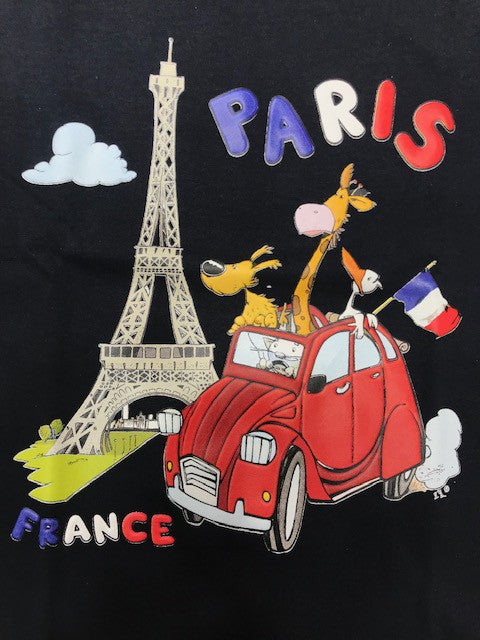 T-shirt Tour Eiffel 2 CV animaux