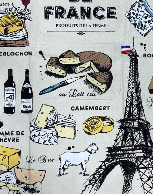 TABLIER DE CUISINE "LA FRANCE DES FROMAGES