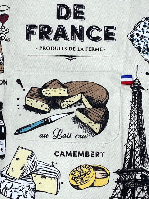 TABLIER DE CUISINE "LA FRANCE DES FROMAGES
