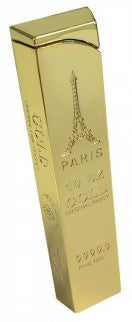 Briquet avec design Tour Eiffel et finition lingot d'or
