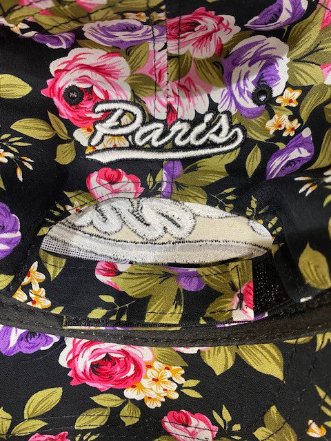 Casquette Paris fleurs