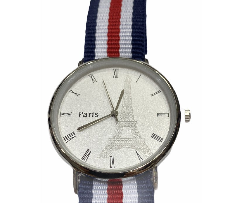 Montre Paris Tour Eiffel bracelet tricolor