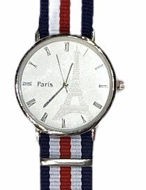 Montre Paris Tour Eiffel bracelet tricolor