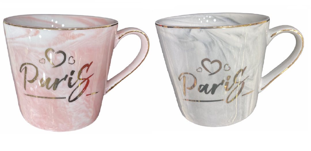 2 Tasses marbré Paris