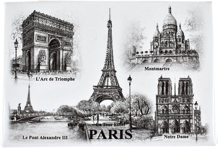 2 magnétiques souvenirs de Paris Tour Eiffel monuments
