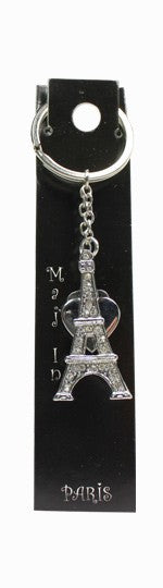 Porte-clés coeur strass blanc