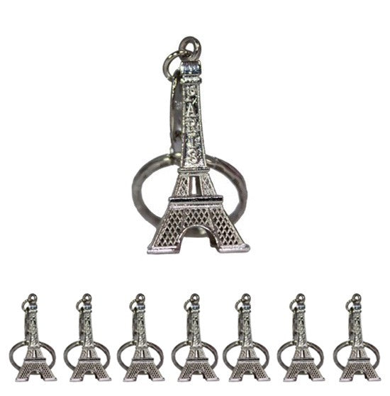 Découvrez notre Porte-clés Tour Eiffel Argenté en métal léger, un élégant souvenir de Paris. Disponible en plusieurs couleurs et packs, avec des prix dégressifs.