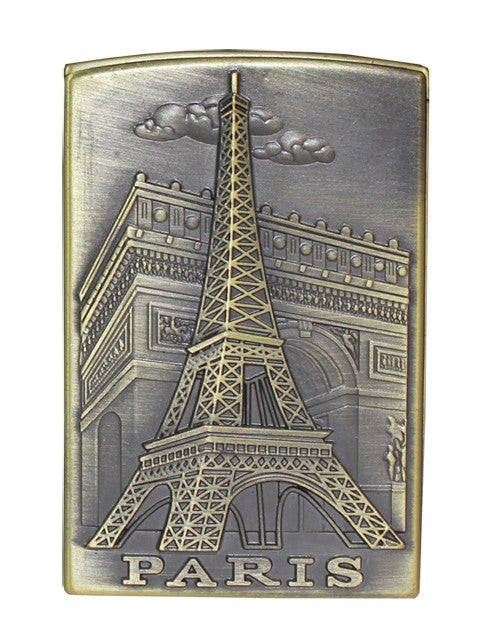 briquet métalisé à strass argent