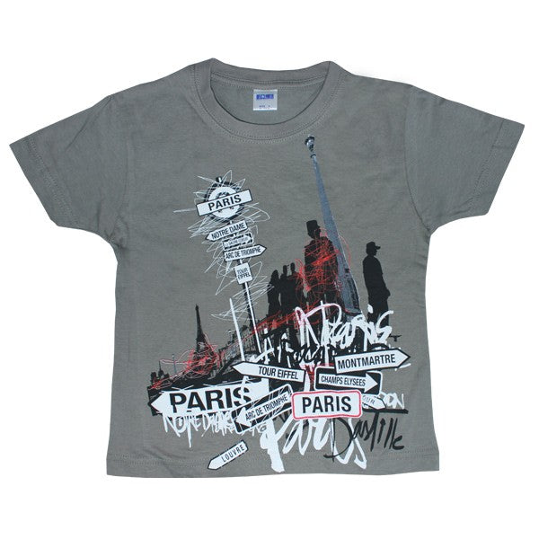 T-shirt gris paris city graph