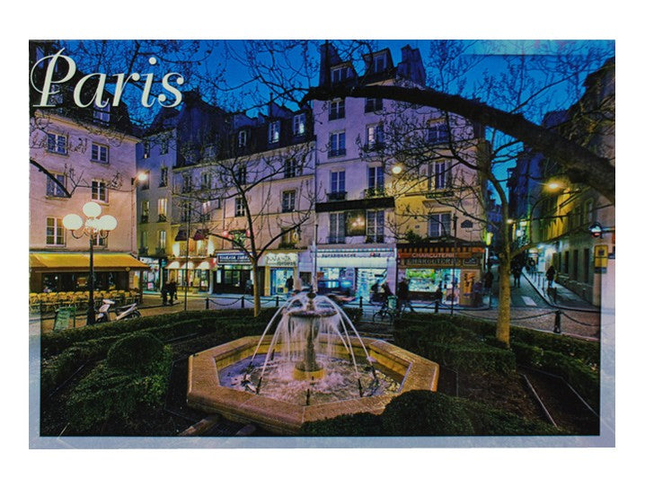 Carte postale Tour Eiffel et voiture rose