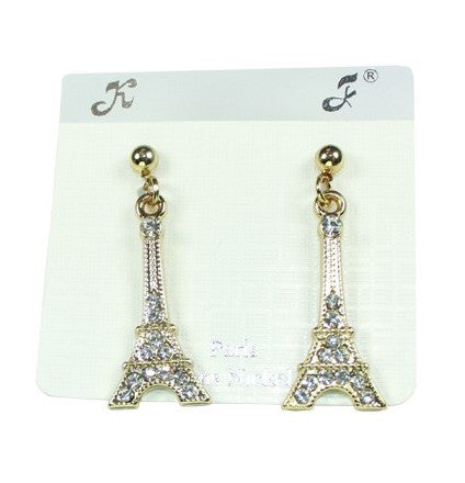 Boucles d'oreilles Tour Eiffel dorées