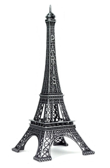 Torre Eiffel miniatura cor prata velha