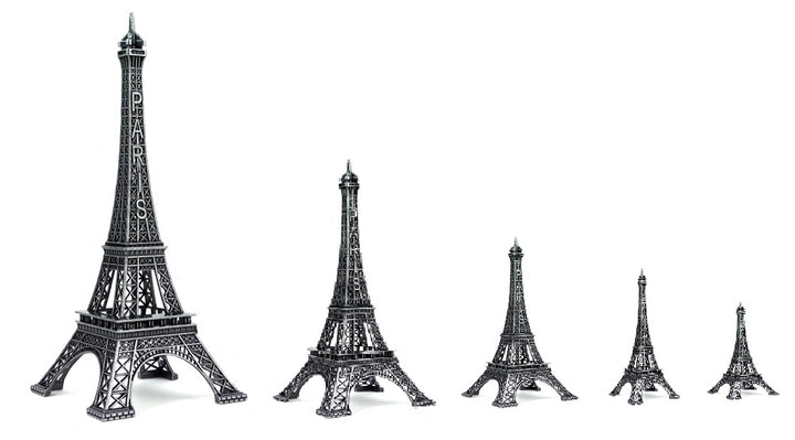 Torre Eiffel miniatura cor prata velha