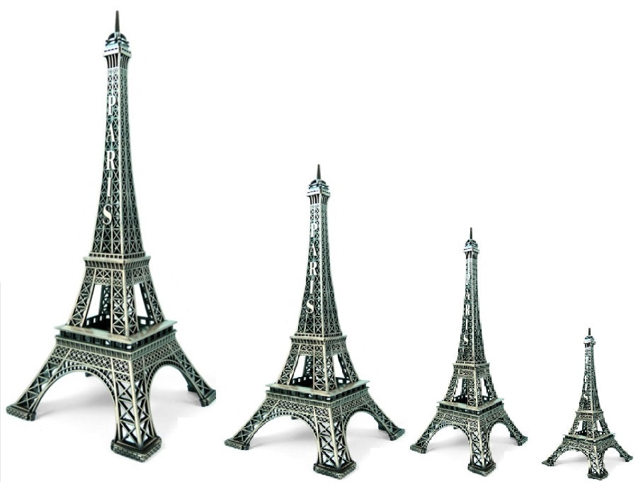 Miniatura Torre Eiffel color plata vieja